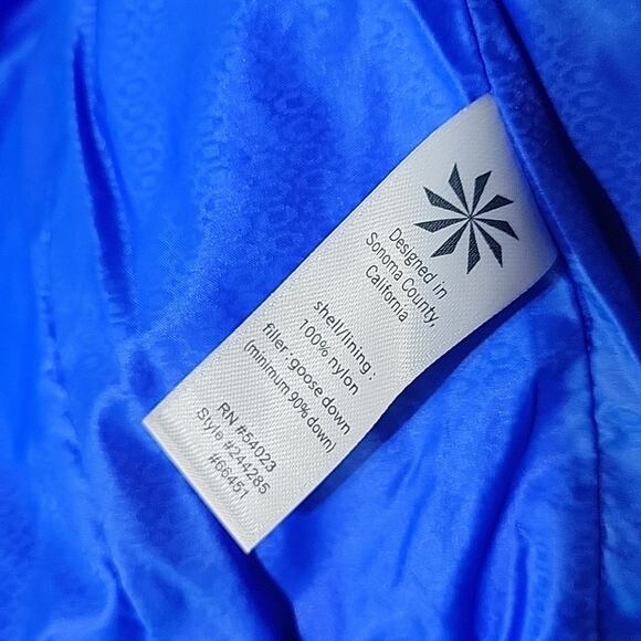 Athleta Puffer Bomber Jacket Blue Goose Down Women's Small - Picture 6 of 10